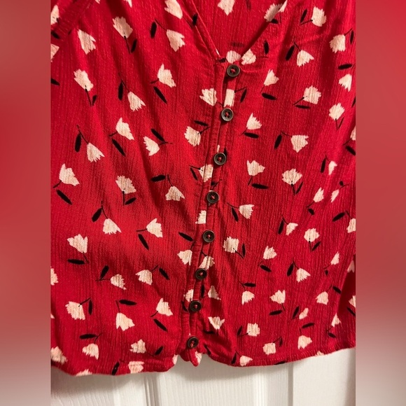 Billabong Women's Red Lust Linger Top Size Small - Picture 4 of 11